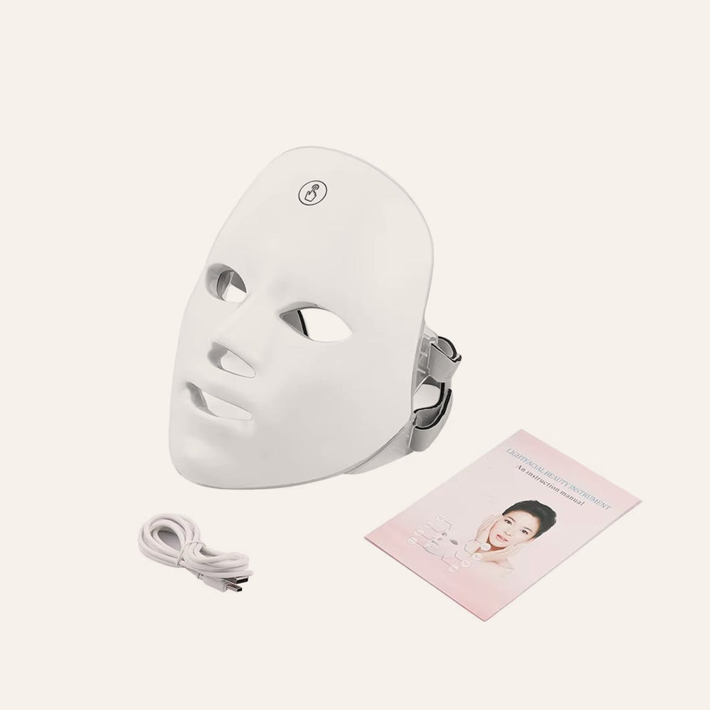 Masque Facial LED Rechargeable 7 Couleurs LED Photon Masque De Beauté Rajeunissement De La Peau Maison Lifting Du Visage Blanchissant Soins De La Peau Masque De Beauté