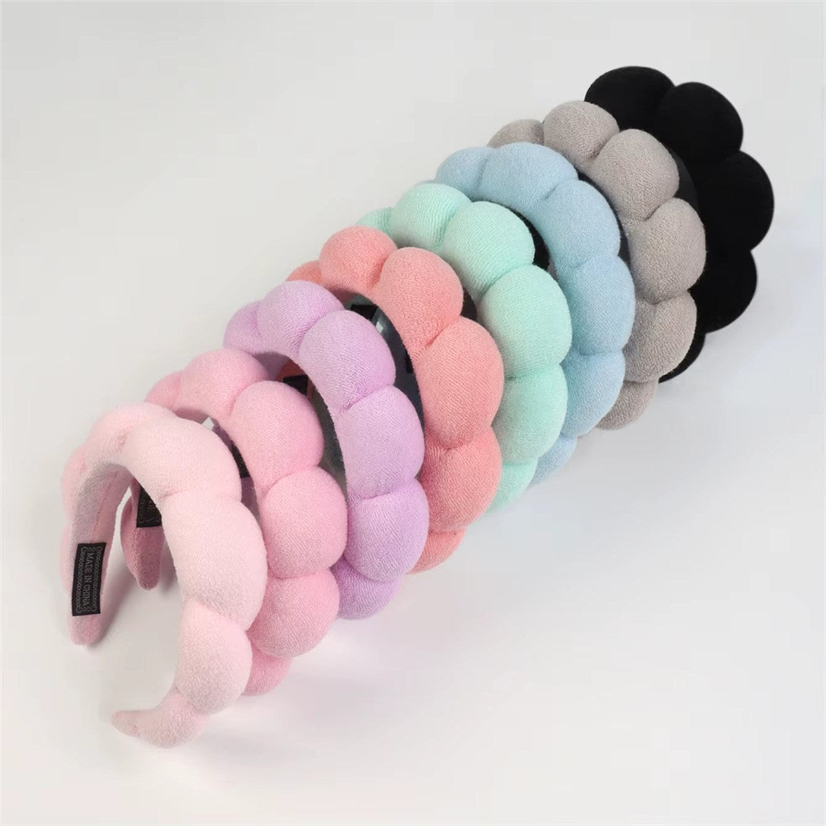 1/3 Pièces Mode Microfibre Lavage Bracelets Chouchous Gonflé Bandeau Spa Bulle Bandeau Pour Laver Le Visage Maquillage Douche Soins De La Peau