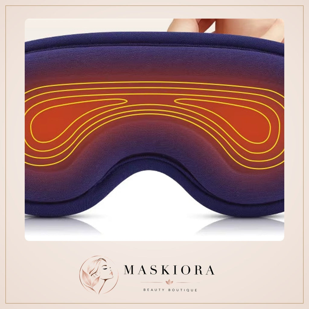 NOUVEAU Masque Oculaire Électrique À Vapeur, Massage Par Vibration 3D, 5 Niveaux De Compresse Chaude, Minuterie Intelligente, Masque De Sommeil, Soulagement De La Fatigue Oculaire, Soin Des Yeux