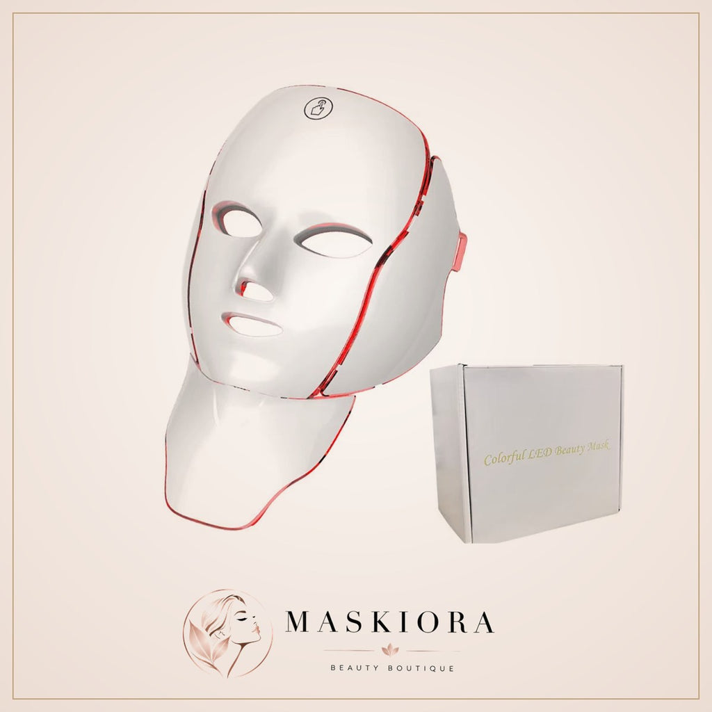 Masque De Beauté Pour Le Visage Et Le Cou, 7 Couleurs, Lumière LED, Photon, Lumière Rouge, Soins Pour La Peau, Réparation De La Peau, Anti-Vieillissement, Rides, Raffermissement De La Peau