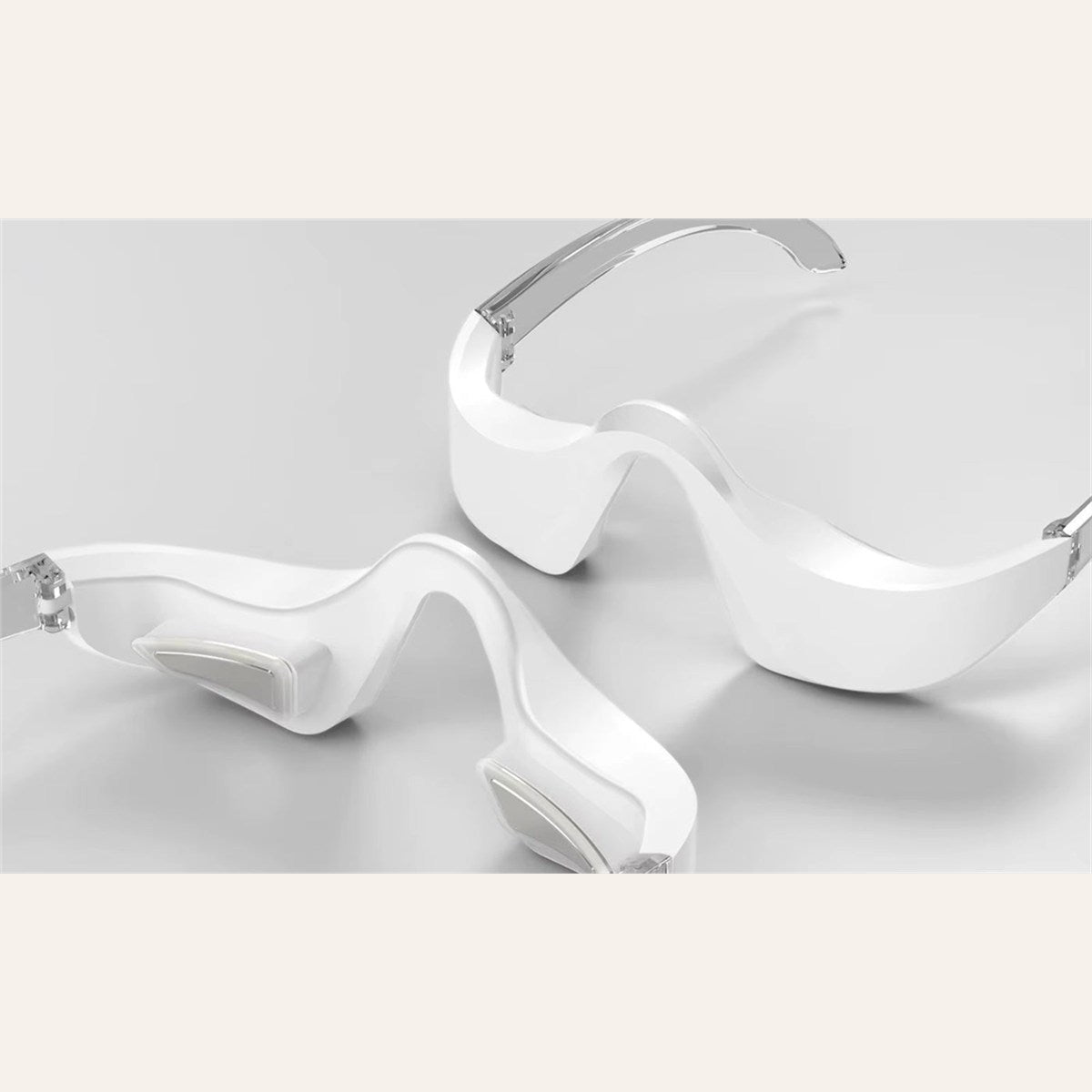 Appareil De Beauté LED 3-En-1 Pour Le Contour Des Yeux, Lunettes De Massage Oculaire EMS À Micro-Courant Pour Les Poches Et Les Cernes, Outil De Soin Des Yeux Portable