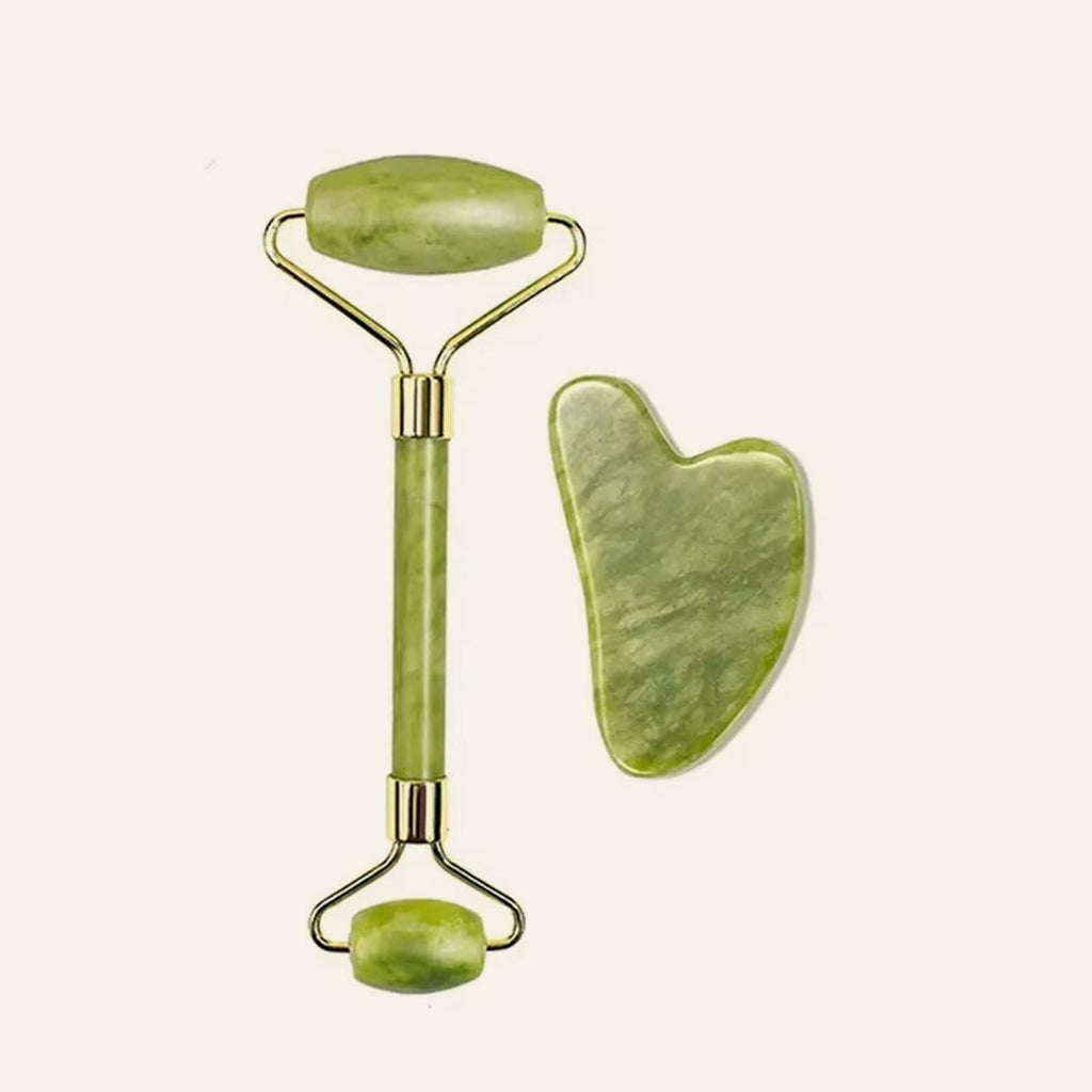 Rouleau De Jade Naturel Pour Le Visage Gua Sha, Pierre Naturelle, Masseur De Corps Et De Cou, Points D'Acupuncture, Soins Oculaires, Spa, Outils De Massage, Lifting Du Visage