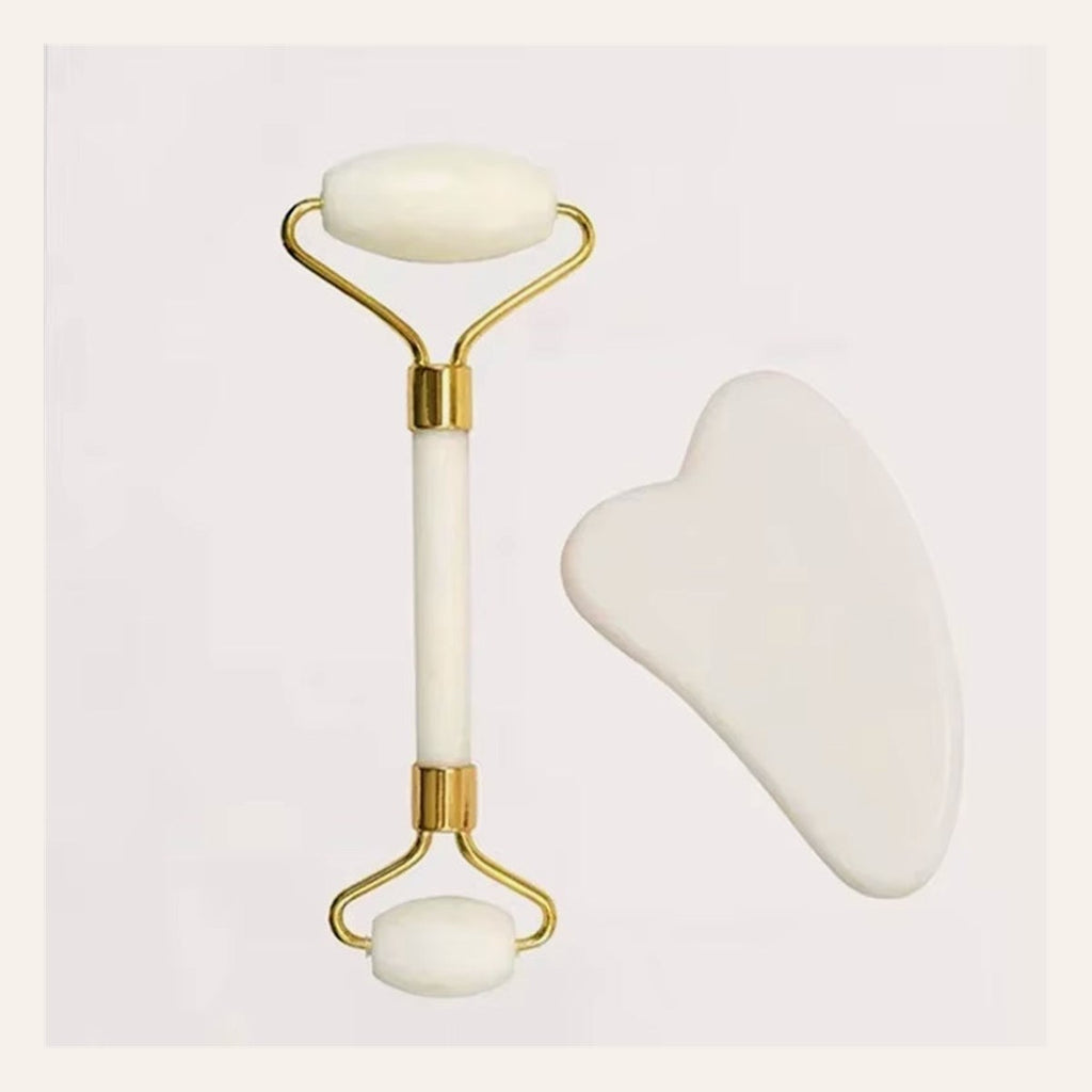 Rouleau De Jade Naturel Pour Le Visage Gua Sha, Pierre Naturelle, Masseur De Corps Et De Cou, Points D'Acupuncture, Soins Oculaires, Spa, Outils De Massage, Lifting Du Visage