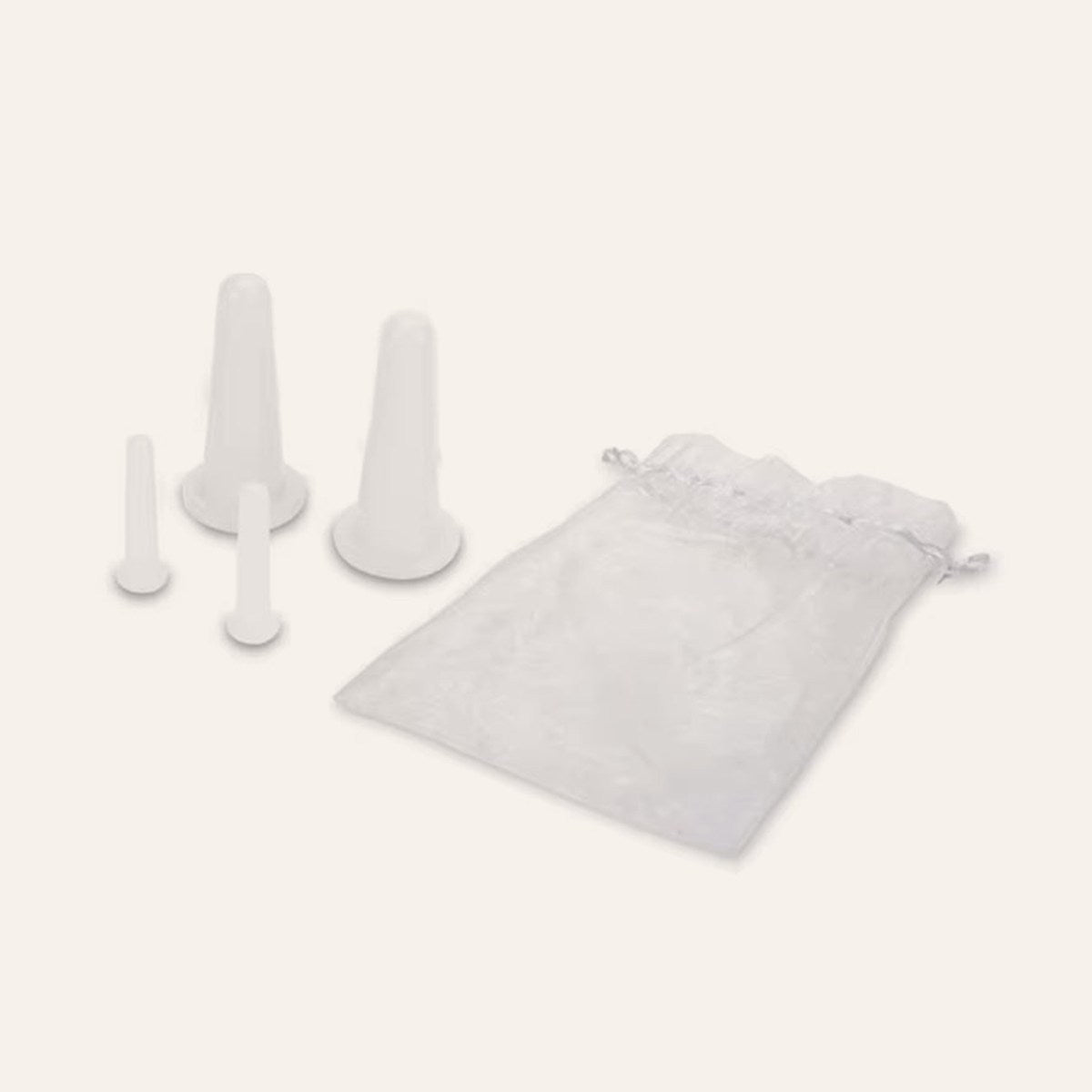Ensemble De Ventouses Faciales En Silicone, Kit De Tasses De Massage Sous Vide, Tasse De Massage Du Visage En Silicone Naturel, Outil De Beauté Anti-Âge 4 Pièces