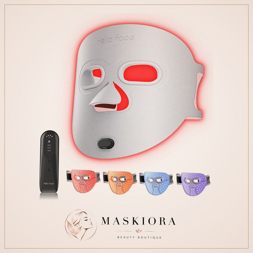 Masque Facial  Sans Fil À Thérapie Lumineuse Proche Infrarouge Et Rouge Pour Un Anti-Âge Puissant - Masque Professionnel Ultra-Léger Avec Technologie De Photothérapie Cutanée