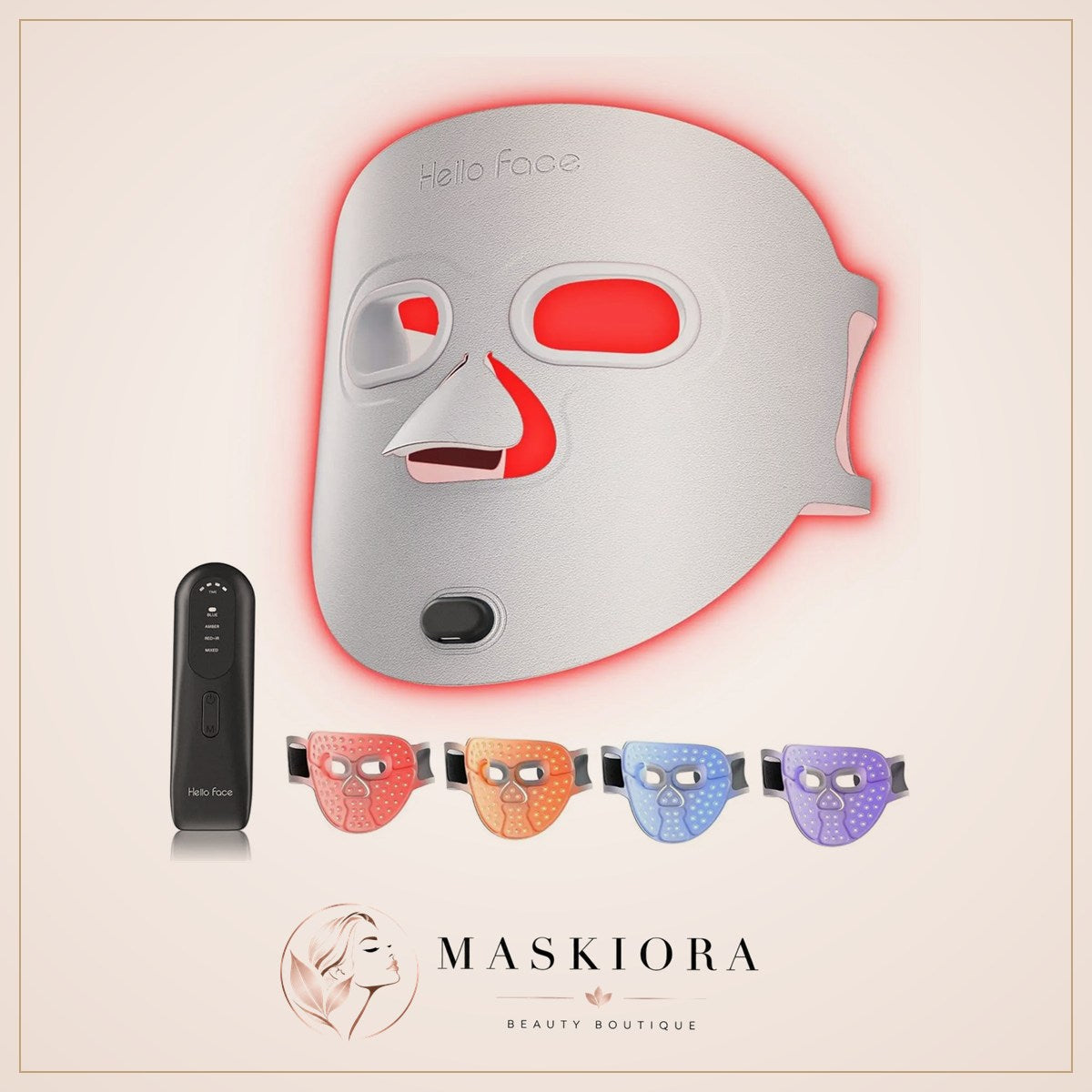 Masque Facial  Sans Fil À Thérapie Lumineuse Proche Infrarouge Et Rouge Pour Un Anti-Âge Puissant - Masque Professionnel Ultra-Léger Avec Technologie De Photothérapie Cutanée
