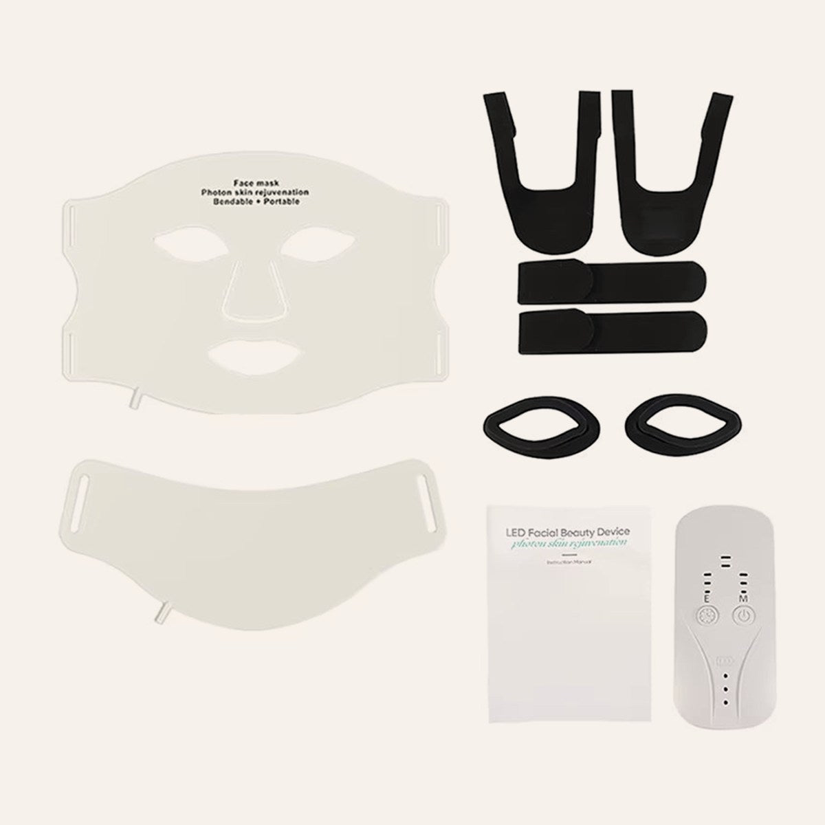 Masque LED 7 Couleurs Pour Le Visage Et Le Cou, Lumière Rouge, Rajeunissement De La Peau, Éclaircissement, Silicone Souple, Photothérapie Faciale, Réparation Cutanée Flexible
