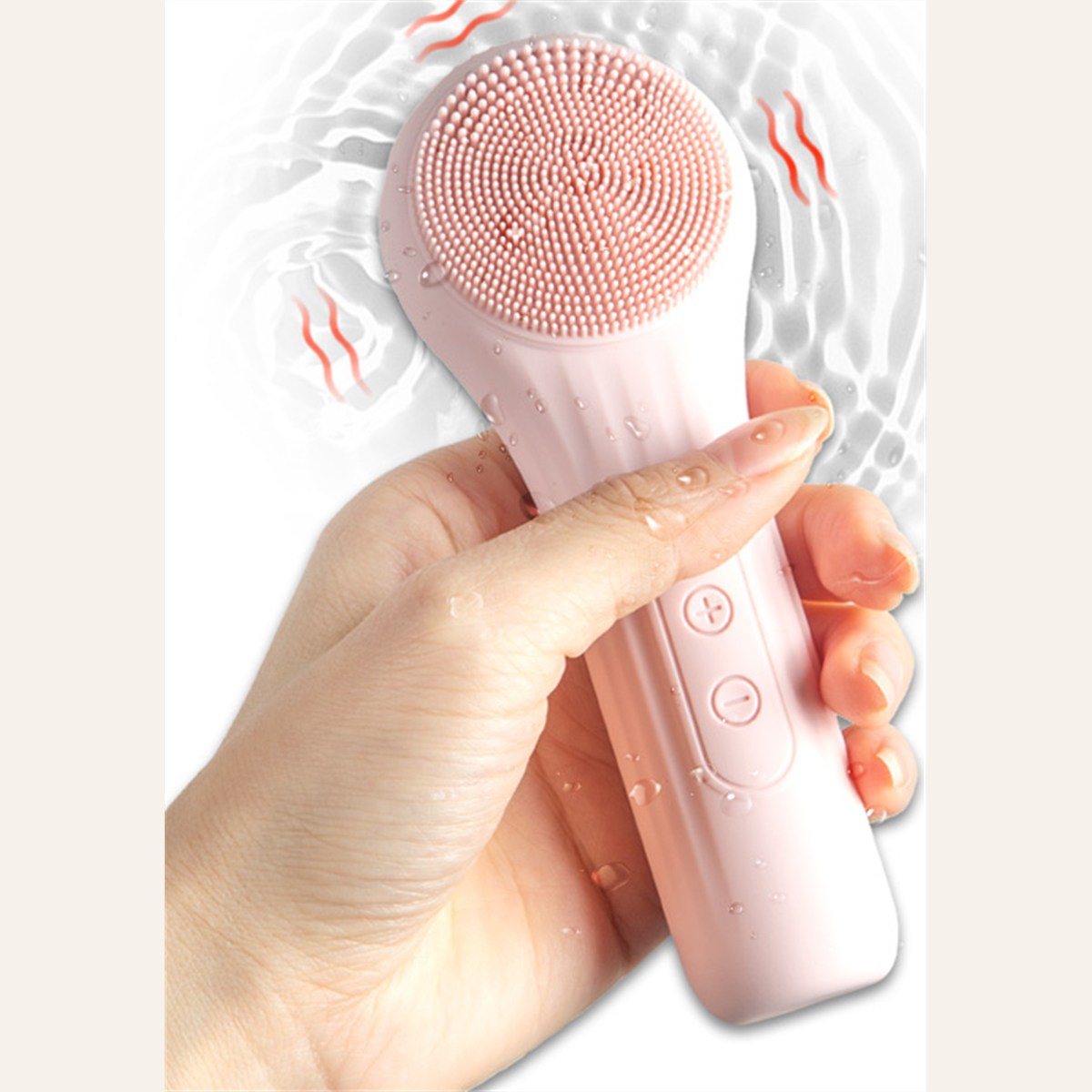 Brosse visage sonique Pure en main