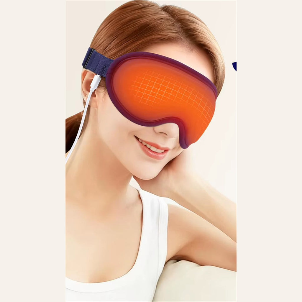 NOUVEAU Masque Oculaire Électrique À Vapeur, Massage Par Vibration 3D, 5 Niveaux De Compresse Chaude, Minuterie Intelligente, Masque De Sommeil, Soulagement De La Fatigue Oculaire, Soin Des Yeux