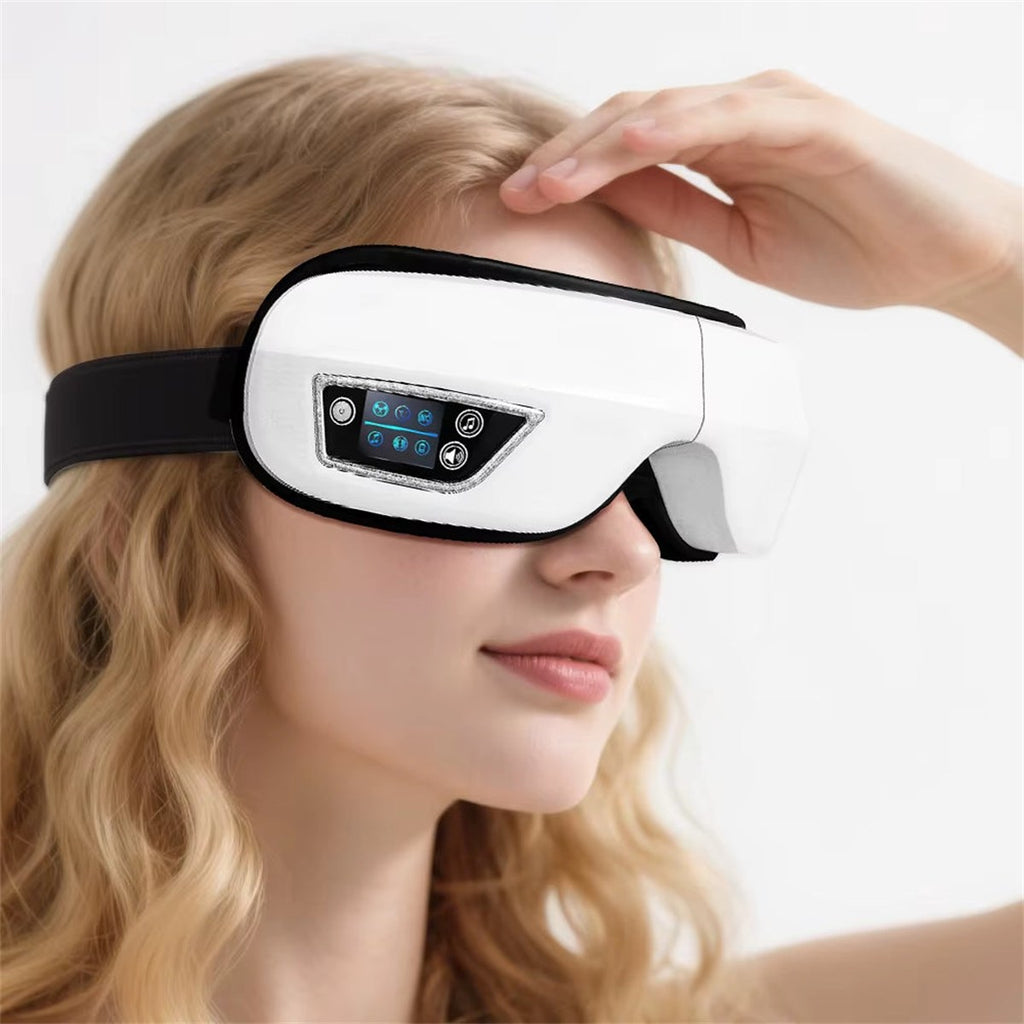 Masseur Oculaire À Vibrations Portable Intelligent, Compresse D'Airbag, Outil De Soins Oculaires, Bluetooth, Musique, Massage Des Yeux, Relaxation, Fatigue, Masque De Sommeil