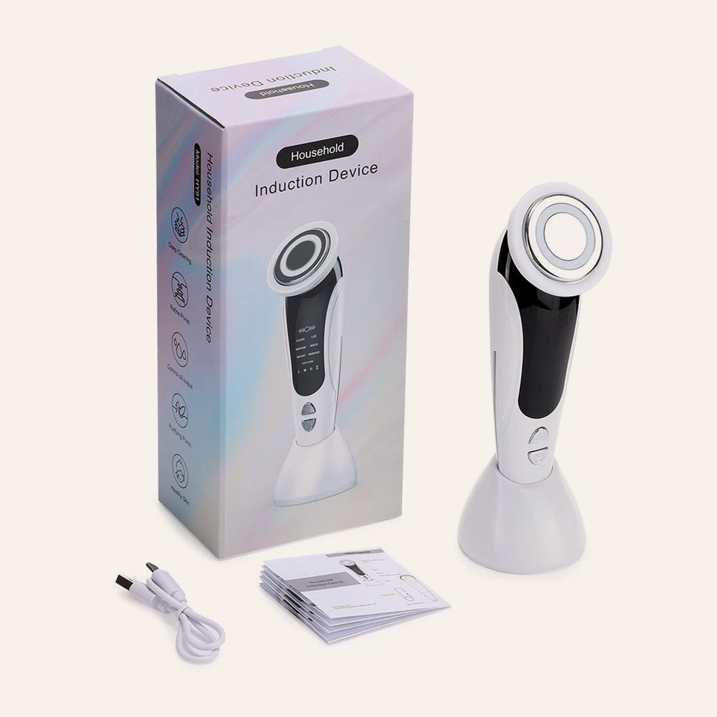 Appareil De Lifting Du Visage 7 En 1, EMS, Microcourant, Rajeunissement De La Peau, LED, Raffermissement Du Cou, Masseur, Appareil De Soins De Beauté Du Visage