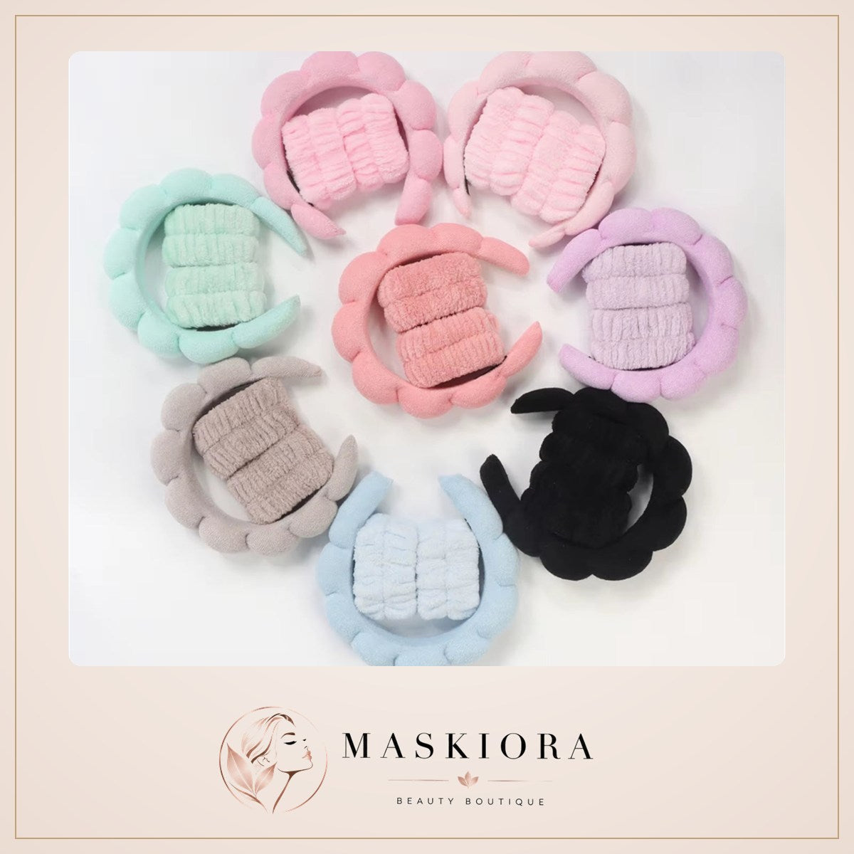 1/3 Pièces Mode Microfibre Lavage Bracelets Chouchous Gonflé Bandeau Spa Bulle Bandeau Pour Laver Le Visage Maquillage Douche Soins De La Peau