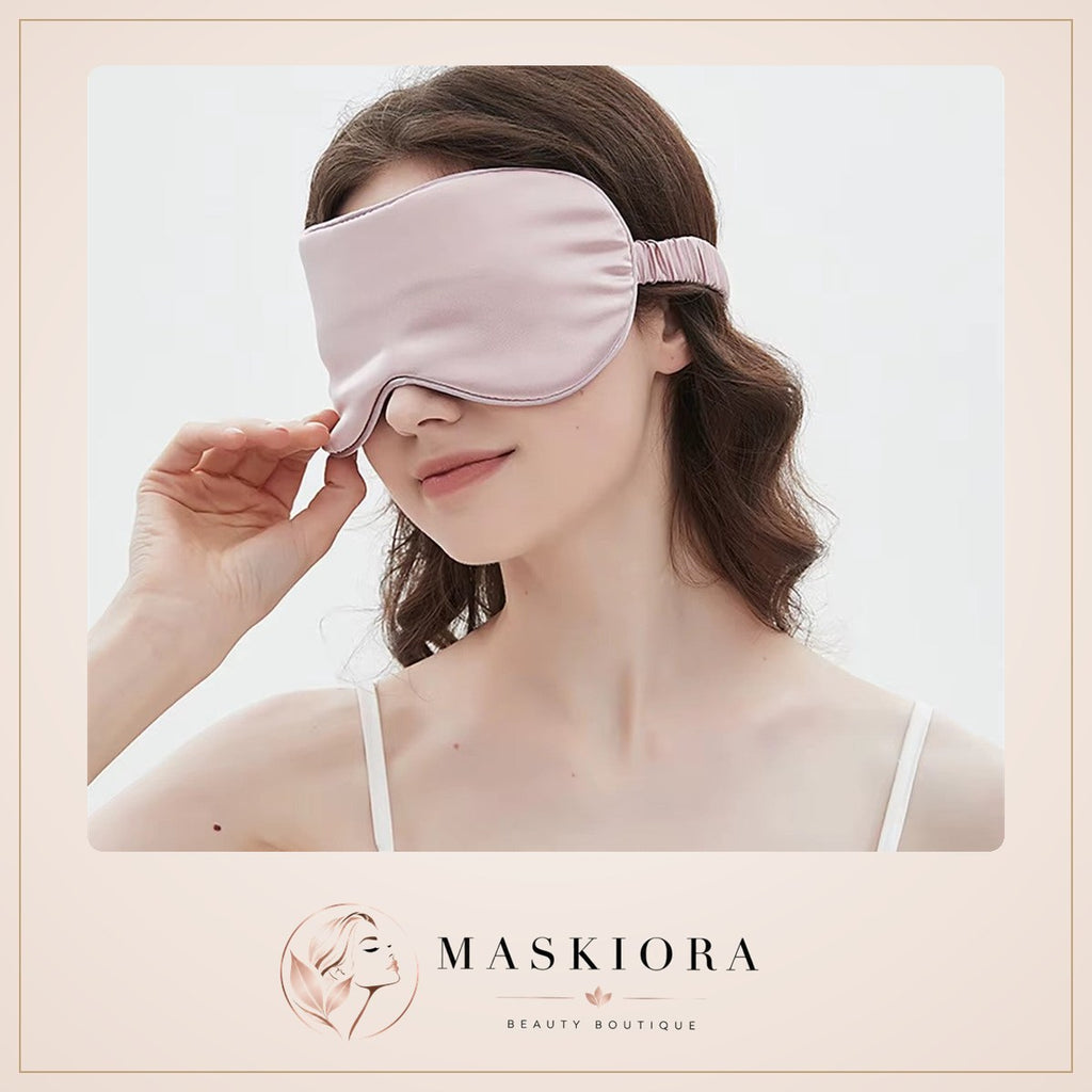 Masque de nuit en soie de mûrier Maskiora porté